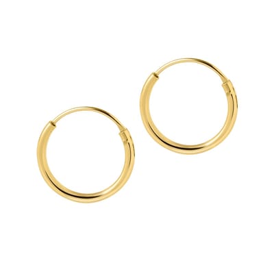 Goud Plated Hoops 12MM 1,2MM