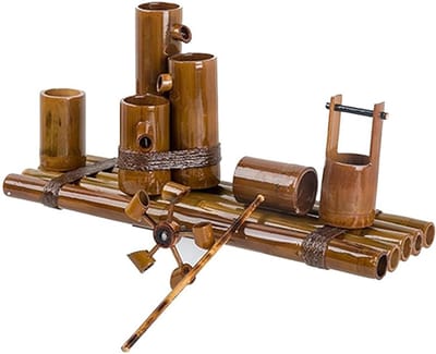 Bamboe Waterfontein - Zen Ornament - Ontspanning Creëren - Handgemaakt Vakmanschap - 50 cm - Natuurlijk Bamboe