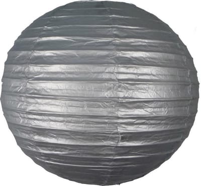 5 x Lampion zilver 25 cm