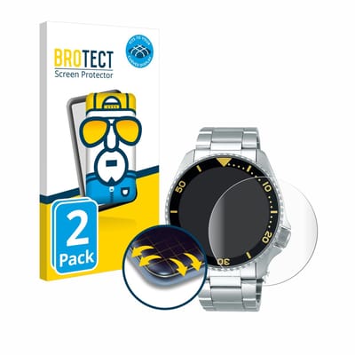 BROTECT - Screenprotector voor Seiko 5 Sports SRPD59K1 - Folie Beschermfolie transparant volledig dekking - 2 Stuks