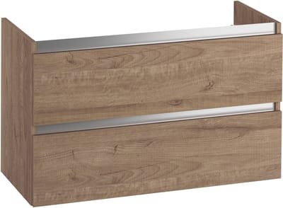 Saqu Gaia wastafelonderkast 100x39,5x60cm toffee – aluminium greeplijst
