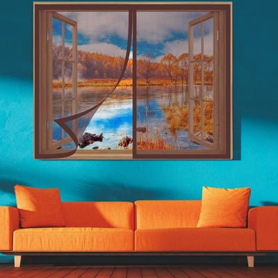 Raamhor - Muggenhor Gordijn - Insecten Buiten Houden - Automatische Sluiting - 65 x 65 cm - Bruin