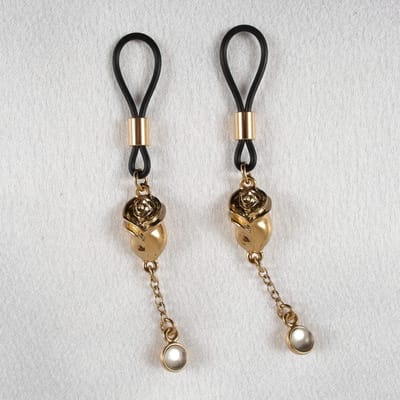 Sylvie Monthulé | Gold Nipple Clamp and Nipple Jewelry | Love Roses