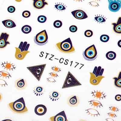Allepaznokcie STZ-CS177 - Nagelstickers - Dunne Zelfklevend - Geometrische Motieven