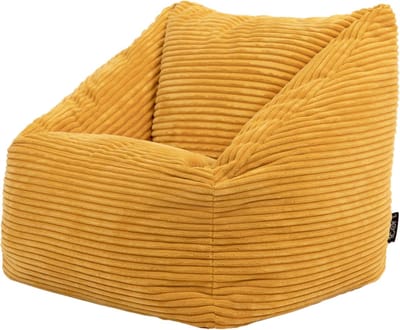 Geel Corduroy Kinder Zitzak Fauteuil - Comfortabel Kinder Meubilair voor Speelkamer en Slaapkamer