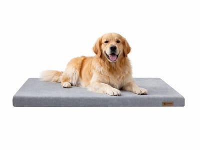 ACAZA Hondenkussen - Hondenmand - Hondenbed - 110 x 75 cm - Benchkussen voor Middelgrote en Grote Honden - Wasbaar - Grijs - Hondenkussen Wasbaar - Hondenmanden