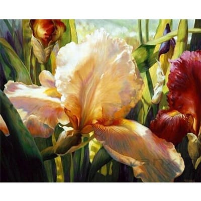 Diamond Mozaïek Bloemen Muur Decor 5d Diamond Schilderij Fruit Cross Stitch Handgemaakte Foto 20X30CM beige