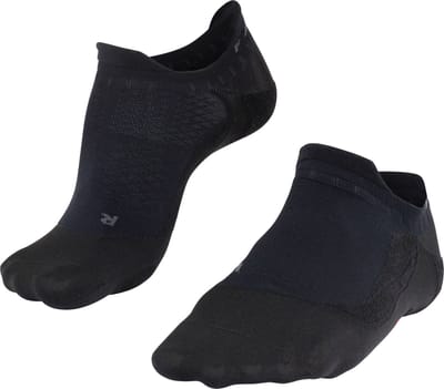 FALKE GO5 Invisible anti-blaar katoen functioneel materiaal golfsokken dames zwart - maat 39-40