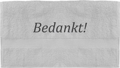 Handdoek - Bedankt - 100x50cm - Wit
