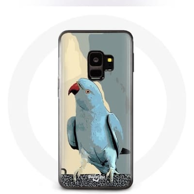 Hoesje - Samsung - Galaxy S9 - Flexibel - Parkieten papegaaien - Blauw blauw