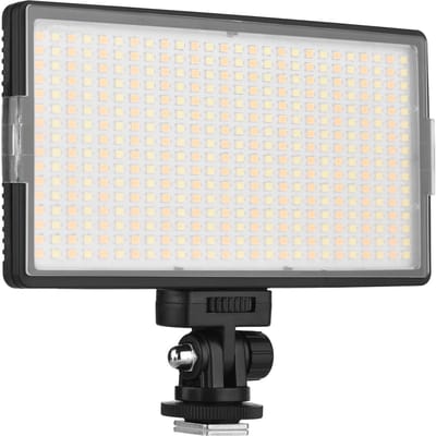 Andoer LED-416 LED-videolamp Professioneel on-camera fotografielichtpaneel 416PCS helder licht zwart