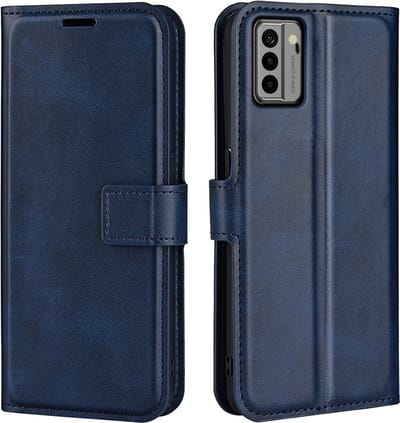 Coverup Hoesje - Geschikt voor Nokia G22 Hoesje - Coverup Deluxe Book Case - Blauw