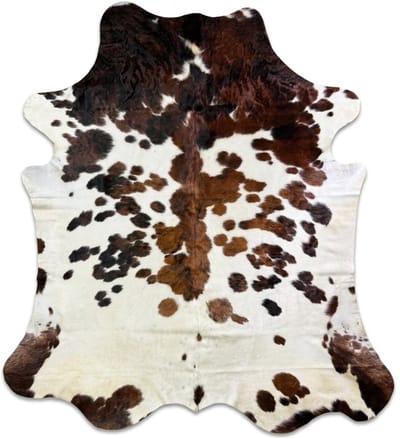 Koeienhuid Vloerkleed - Normandier Half-Wit - 220 x 200 cm - Koeienkleed / Koeienvel / Dierenvel / Dierenhuid / Koehuid Tapijt - incl. 4 onderzetters