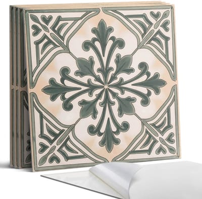 Coloray Wandpanelen Zelfklevend - Plantenpatroon in een vierkant Zelfklevende Wandpanelen - 50 cm x 50 cm - Groente Wandpaneel PVC - 5 stuks - Texturen Wandpanelen Zelfklevend - Wandpanelen Keuken - Wandpaneel Badkamer