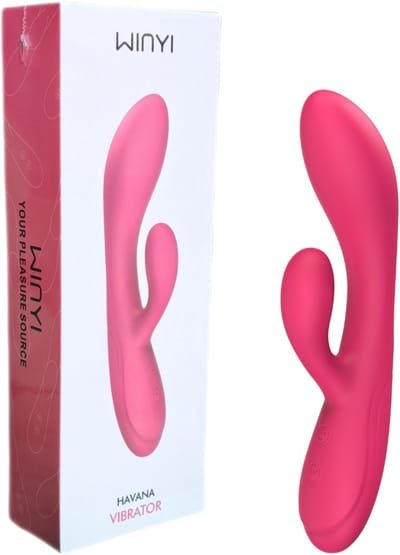 WINYI - Havana - tarzan vibrator - rabbit vibrator - twee trillende uiteinden - diep roze- stille vibrator - G-spot en clitoris stimulatie - oplaadbaar - waterdicht - lichte verpakking