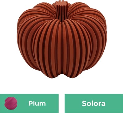 Solora pompoen beeld – Decoratief beeld - Plum - 3d geprinte beeld – Herfst woondecoratie - 10CM