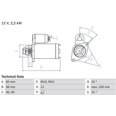 Starter BOSCH 0 986 024 380
