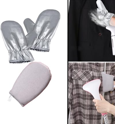 Stoom Kledinghandschoenen - Strijkaccessoires - Bescherming bij Strijken - Hittebestendig Materiaal - 3 Stuks - Grijs