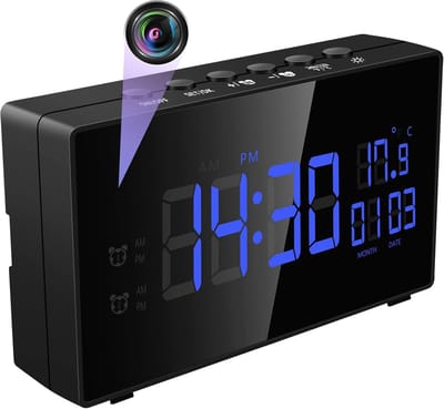 Thijox - Spionagehorloge met Verborgen Camera HD1080P, Draadloze Mini WiFi-camera met 135° Groothoek, Nachtzicht en Bewegingsdetectie voor Thuis en Ka