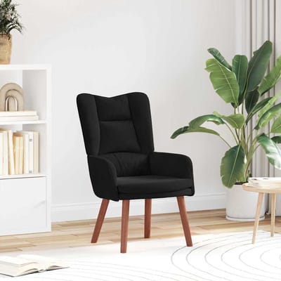 vidaXL - Fauteuil - Zwart - 63 - x - 67 - x - 94 - cm - Fluweel