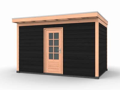 Douglas overkapping, 400 x 250, met schuur, Westwood Comfort Plus Zwart
