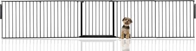 Bettacare Hondenhek Meerdere Panelen, Tot 370cm Breed, Zwart, 70cm H