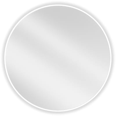 Mexen Loft ronde badkamer spiegel 80 , witte lijst - 9850-080-080-000-20