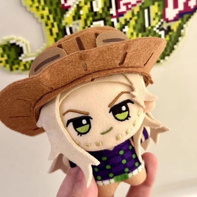 10cm Anime Jo Jo Steel Ball Run Jonathan Joestar Cosplay Sleutelhanger Pluche Katoenen Pop Rugzak Hanger Sleutelhanger Decoratie