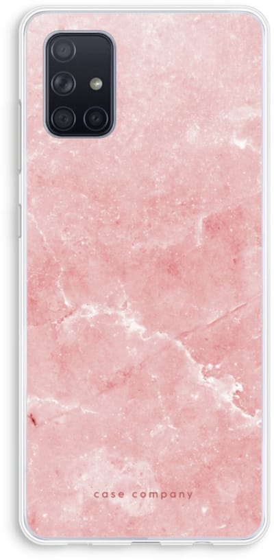 Case Company® - Hoesje geschikt voor Samsung Galaxy A71 hoesje - Roze marmer - Soft Cover Telefoonhoesje - Bescherming aan alle Kanten en Schermrand