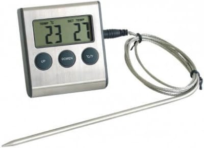 Déglon Digitale oven thermometer – breed temperatuurbereik – nauwkeurige meting – robuust ontwerp – grijs