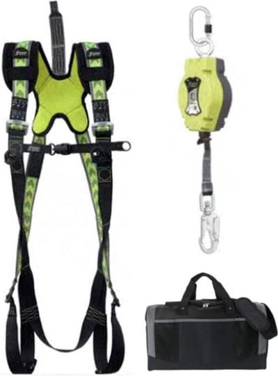 Kratos Safety valbeveiliging set Zonnepanelen Ximo 1- Helixon 6 meter voor hellend dak werkzaamheden Maat L-XXL - Maat: L/XXLS/L