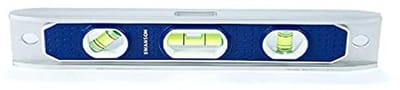 9-inch magnetisch aluminium torpedo niveau met 3 bellen voor 0°/90°/45° metingen