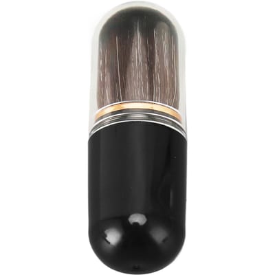 Intrekbare Make-up Kwasten Draagbaar Dichte Haren Kleine Compacte Losse Poeder Kwast met Deksel voor zwart