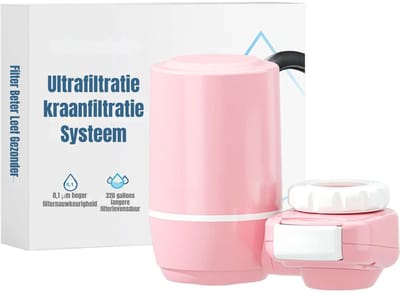 Aura® Waterfilter kraan - Waterfilter - Roze - ‎8cm x 19cm x 18cm