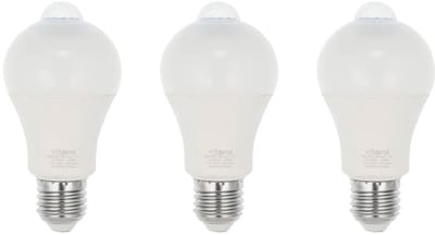 VITO LED Lamp met Bewegings sensor A60 E27 - 11W (vervangt 75W) - 1045lm - 4000K - Ø60mm - 175-260V - Energiezuinig - 3 stuks