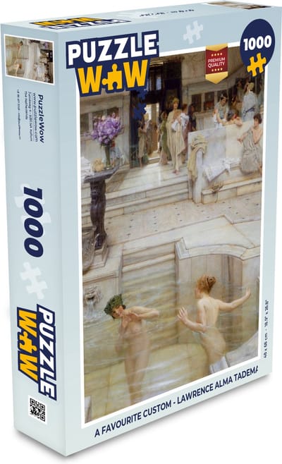 Puzzel A favourite custom - Lawrence Alma Tadema - Legpuzzel - Puzzel 1000 stukjes volwassenen