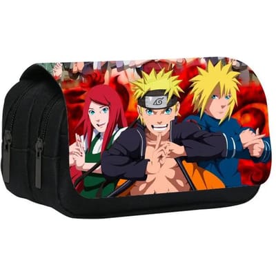 Hoge Kwaliteit Anime Figuur Etui Cartoon Uzumaki Uchiha Itachi Grote Capaciteit Schrijfgerei Doos Schoolbenodigdheden Potloodtas