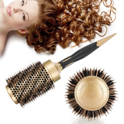 Professionele Antistatische Ronde Haarkam Salon Styling Borstel Twill Nylon Broche(53mm)