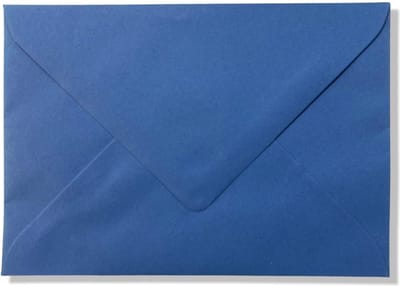 Cards & Crafts 100 C6 Enveloppen - Blauw - 162x114mm - 110 grams - 16,2x11,4cm - Gegomde puntklepsluitingg