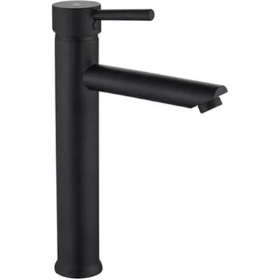 Essebagno Wastafelmengkraan Deco - Hoge Uitloop - Zwart Mat - 6cm