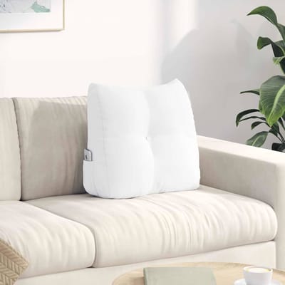vidaXL - Rugkussen - Wit - 45 - x - 24 - x - 50 - cm - Stof