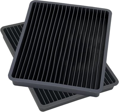 Dailygoods - IJsblokjesvormen - Siliconen vorm voor crushed ijs - 17 x 13 cm - Set van 2 - Perfect voor cocktails - Vaatwasserbestendig