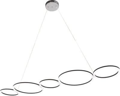 LED Hanglamp - Hangverlichting - Sintrus - 45W - Natuurlijk Wit 4000K - Mat Zwart - Aluminium