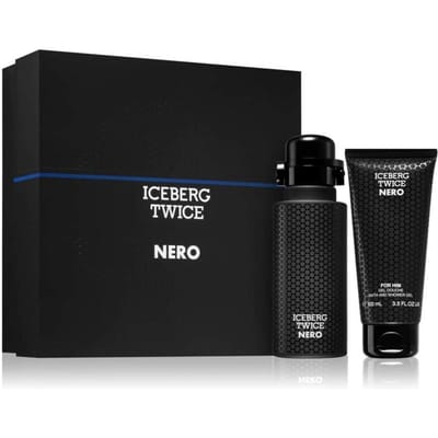 Ensemble Iceberg: Twice Nero, Eau De Toilette, Pour Homme, 125 ml + Twice Nero, Gel Douche, Sur Tout Le Corps, 100 ml