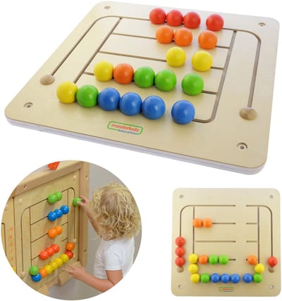 Masterkidz Educatief Wandbord Doolhof Kralen Montessori - UNI