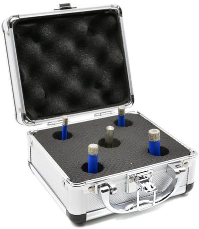diamant gatenzaag set 6 tot 12 mm - gatenboor 5 delig - diamantzaag - gatenboor - geko