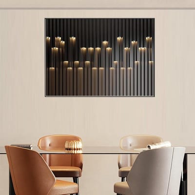 Meterkast Schildering - Groepenkast Deksel - Wand Decoratie - Handgemaakt Robuust Frame - 55 x 45 cm - Modern