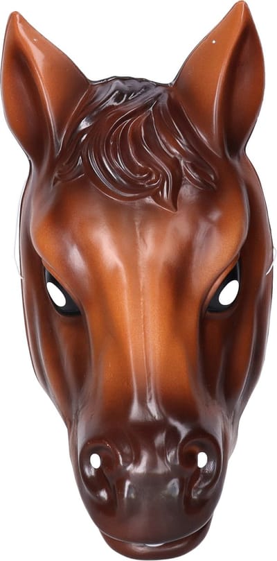 Funny Fashion Paard masker - Plastic verkleedmasker voor volwassenen
