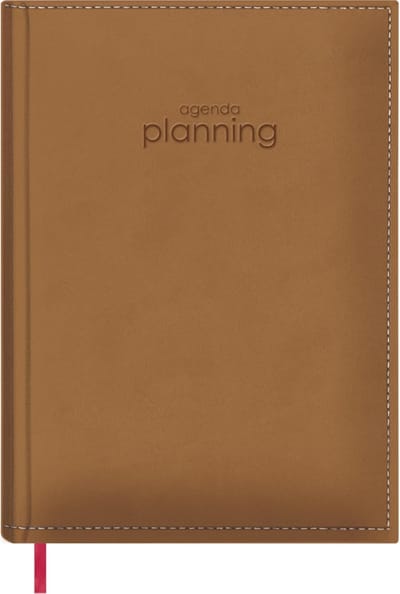 Agenda - Planners Organizer - Dagelijkse Planning - Hardcover Bind - A4 Formaat - Camel