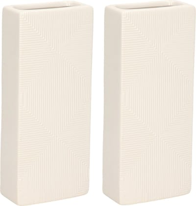 Gerimport Waterverdamper - 4x - ivoor wit - keramiek - 400 ml - radiatorbak luchtbevochtiger - 7,4 x 17,7 cm